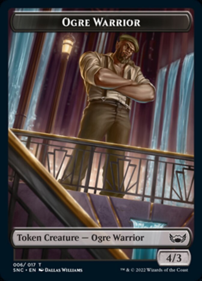 Ogre Warrior // Rhino Warrior Double-Sided Token [Tokens] Streets of New Capenna Tokens MTG Single Magic: The Gathering