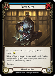 Force Sight (Blue) [ARC208] Unlimited Edition Rainbow Foil Flesh And Blood Single Flesh And Blood   