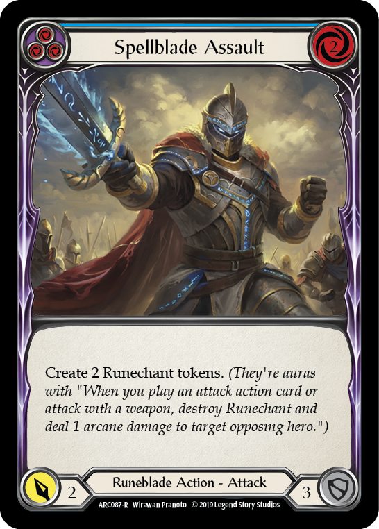 Spellblade Assault (Blue) [ARC087-R] 1st Edition Normal Flesh And Blood Single Flesh And Blood   