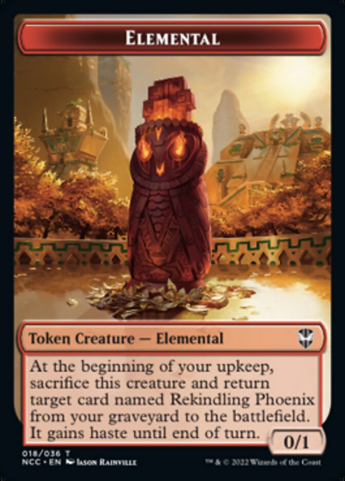 Elemental (018) // Copy Double-Sided Token [Streets of New Capenna Commander Tokens] MTG Single Magic: The Gathering   
