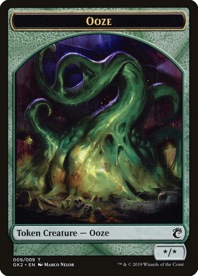 Ooze // Frog Lizard Double-Sided Token [Ravnica Allegiance Guild Kit Tokens] MTG Single Magic: The Gathering   