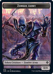 Zombie // Zombie Army Double-Sided Token [Starter Commander Decks] MTG Single Magic: The Gathering   