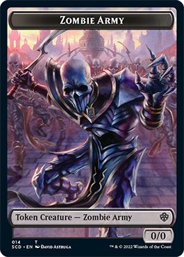 Zombie // Zombie Army Double-Sided Token [Starter Commander Decks] MTG Single Magic: The Gathering   