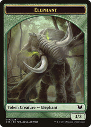 Zombie // Elephant Double-Sided Token [Tokens] Commander 2015 Tokens MTG Single Magic: The Gathering