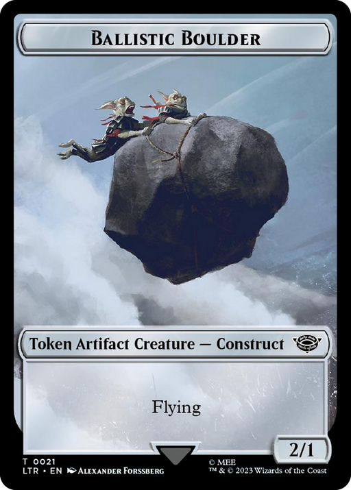Ballistic Boulder // Food (0023) Double-Sided Token (Surge Foil) [The Lord of the Rings: Tales of Middle-Earth Tokens] MTG Single Magic: The Gathering   