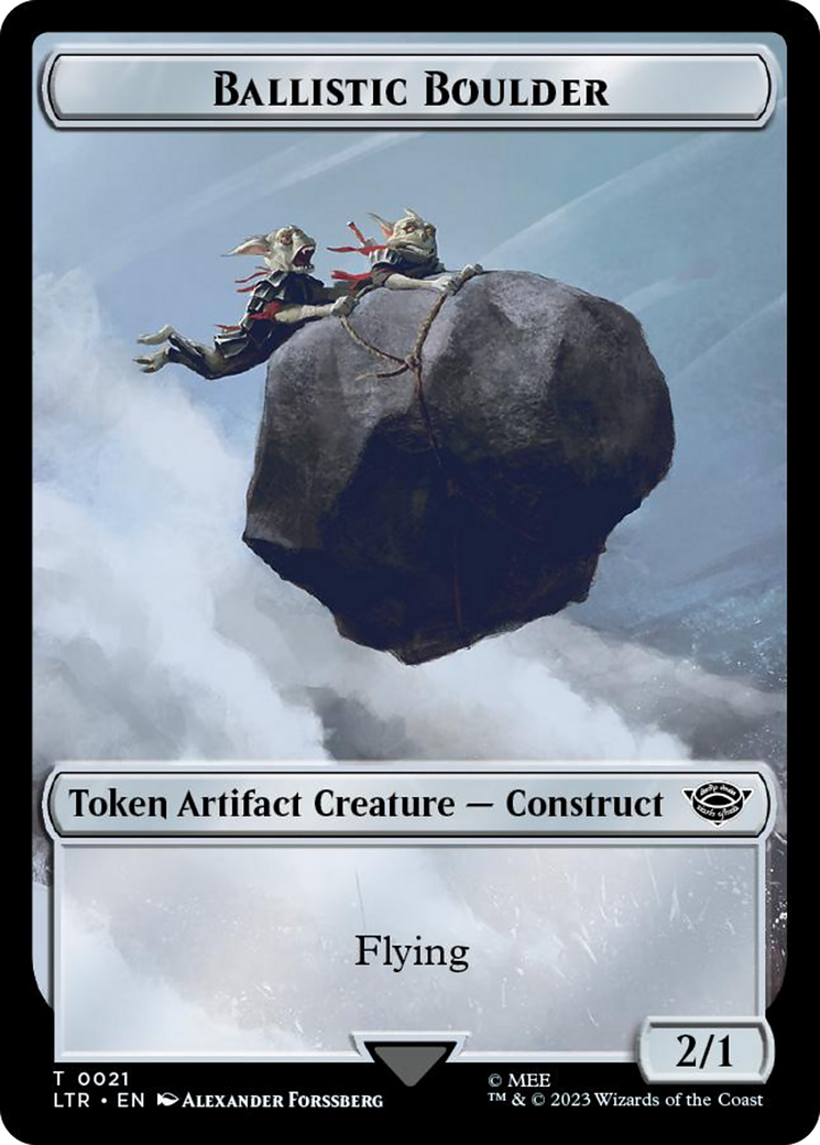 Ballistic Boulder // Food (0024) Double-Sided Token (Surge Foil) [The Lord of the Rings: Tales of Middle-Earth Tokens] MTG Single Magic: The Gathering   