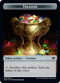 Treasure // Kaya, the Inexorable Emblem Double-Sided Token [Tokens] Kaldheim Tokens MTG Single Magic: The Gathering