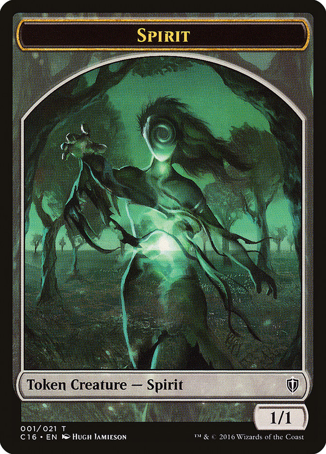 Spirit Token (001/021) [Tokens] Commander 2016 Tokens MTG Single Magic: The Gathering