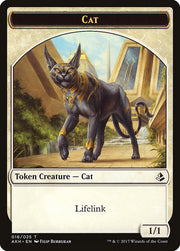 Earthshaker Khenra // Cat Double-Sided Token [Tokens] Hour of Devastation Tokens MTG Single Magic: The Gathering