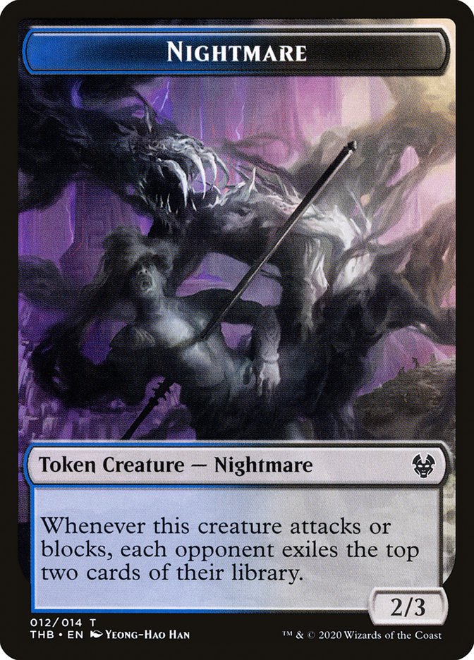 Satyr // Nightmare Double-Sided Token [Tokens] Theros Beyond Death Tokens MTG Single Magic: The Gathering