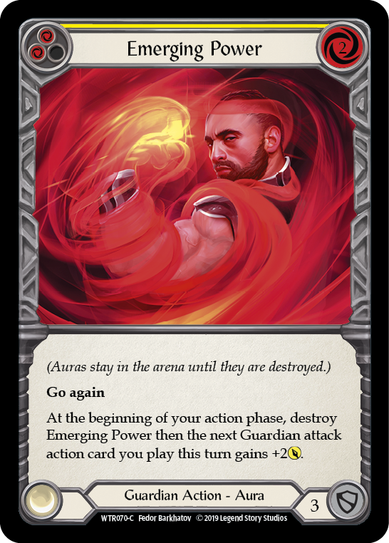 Emerging Power (Yellow) [WTR070-C] Alpha Print Rainbow Foil Flesh And Blood Single Flesh And Blood   
