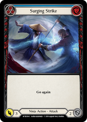 Surging Strike (Blue) [WTR109-C] Alpha Print Rainbow Foil Flesh And Blood Single Flesh And Blood   