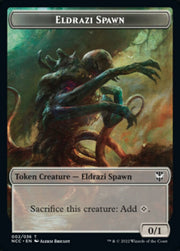 Eldrazi Spawn // Human Double-Sided Token [Streets of New Capenna Commander Tokens] MTG Single Magic: The Gathering   