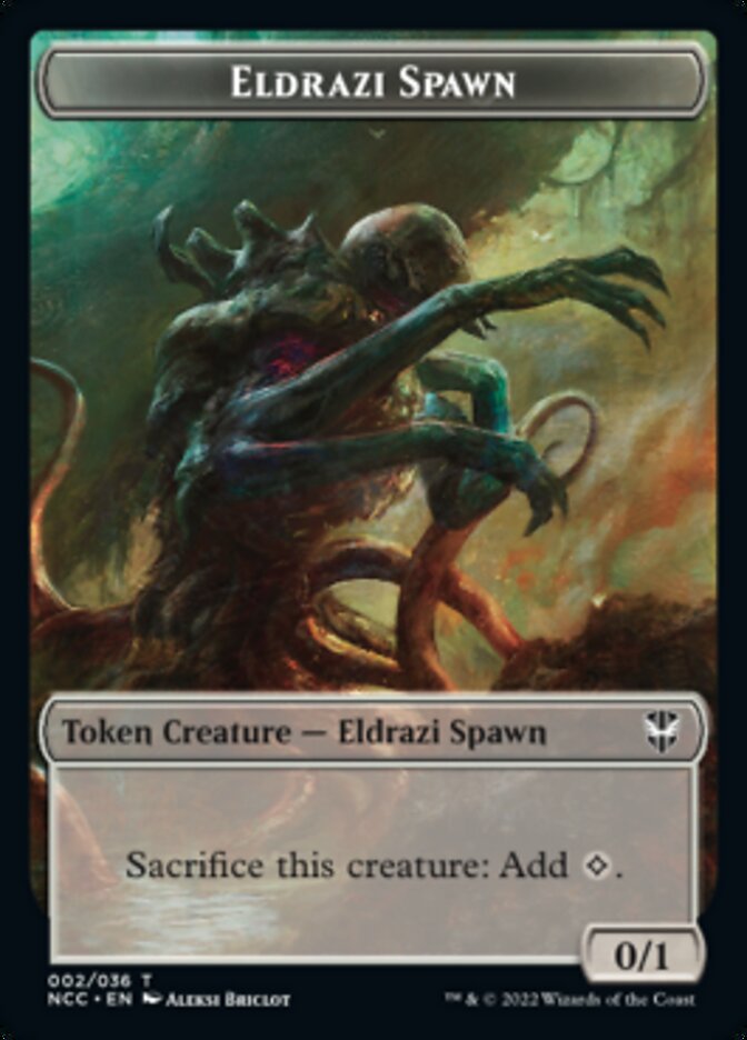 Eldrazi Spawn // Human Double-Sided Token [Streets of New Capenna Commander Tokens] MTG Single Magic: The Gathering   