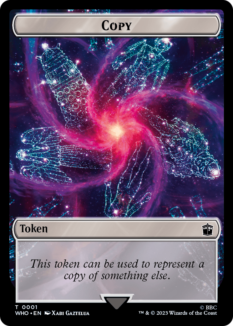 Copy // Alien Angel Double-Sided Token [Tokens] Doctor Who Tokens MTG Single Magic: The Gathering