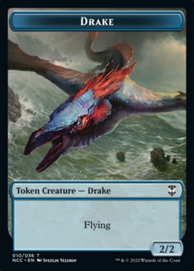 Zombie // Drake Double-Sided Token [Streets of New Capenna Commander Tokens] MTG Single Magic: The Gathering   