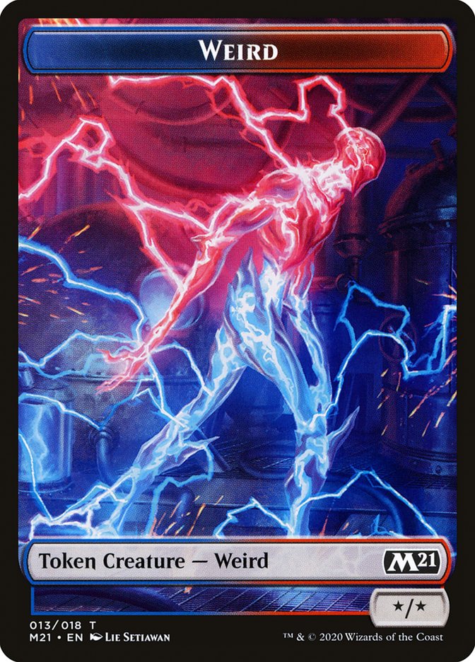 Angel // Weird Double-Sided Token [Tokens] Core Set 2021 Tokens MTG Single Magic: The Gathering