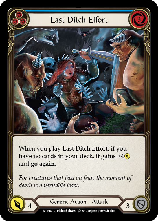 Last Ditch Effort [WTR161-S] Alpha Print Rainbow Foil Flesh And Blood Single Flesh And Blood   