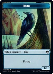 Bird (005) // Soldier Double-Sided Token [Tokens] Kaldheim Commander Tokens MTG Single Magic: The Gathering