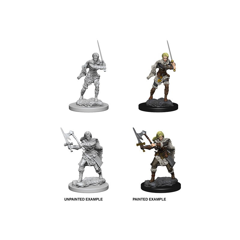 D&D Nolzur's Marvelous Miniatures: W1 Female Human Barbarian Unpainted Miniatures WizKids