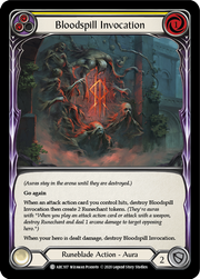 Bloodspill Invocation (Yellow) [ARC107] Unlimited Edition Rainbow Foil Flesh And Blood Single Flesh And Blood   