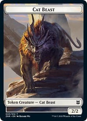 Cat Beast // Insect Double-Sided Token [Tokens] Zendikar Rising Tokens MTG Single Magic: The Gathering