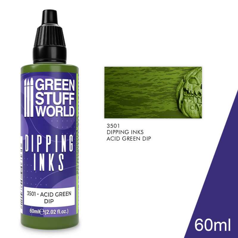Green Stuff World: Dipping Inks - Acid Green Model Tools & Glue Green Stuff World