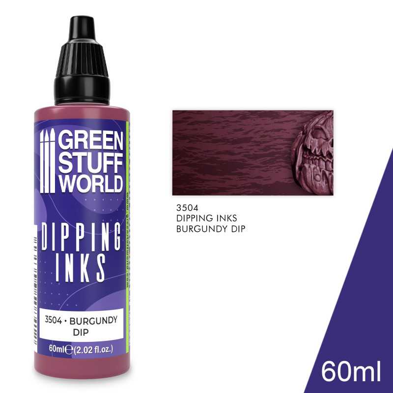 Green Stuff World: Dipping Inks - Burgundy Model Tools & Glue Green Stuff World