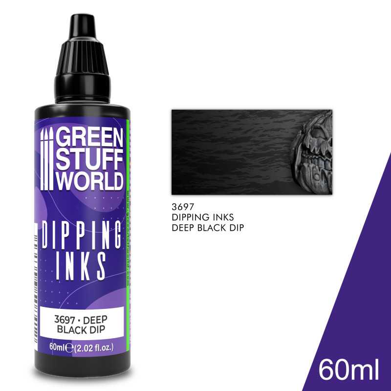 Green Stuff World: Dipping Inks - Deep Black Model Tools & Glue Green Stuff World