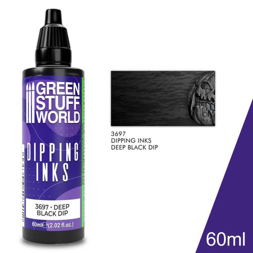 Green Stuff World: Dipping Inks - Deep Black Model Tools & Glue Green Stuff World
