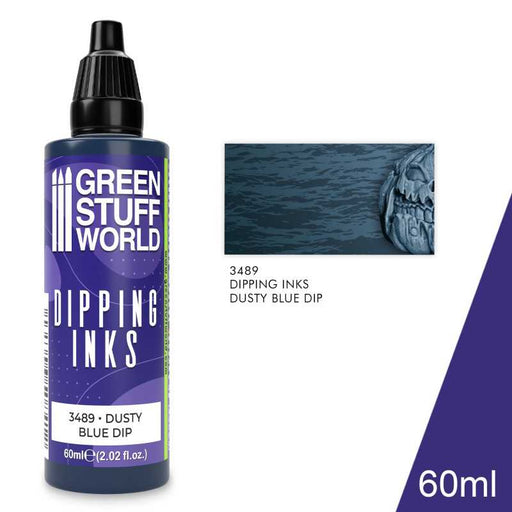 Green Stuff World: Dipping Inks - Dusty Blue Model Tools & Glue Green Stuff World