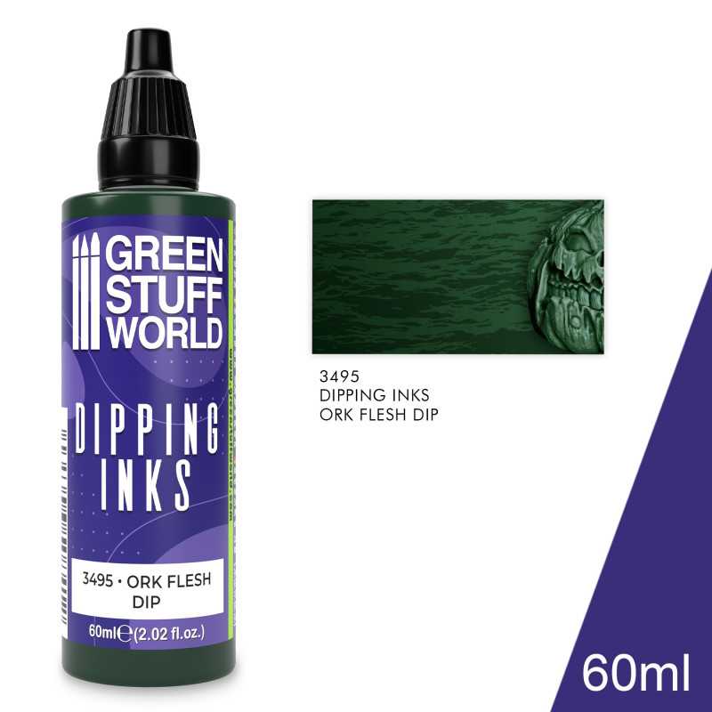 Green Stuff World: Dipping Inks - Ork Flesh Model Tools & Glue Green Stuff World