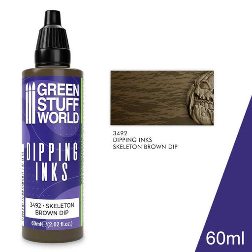 Green Stuff World: Dipping Inks - Skeleton Brown Model Tools & Glue Green Stuff World