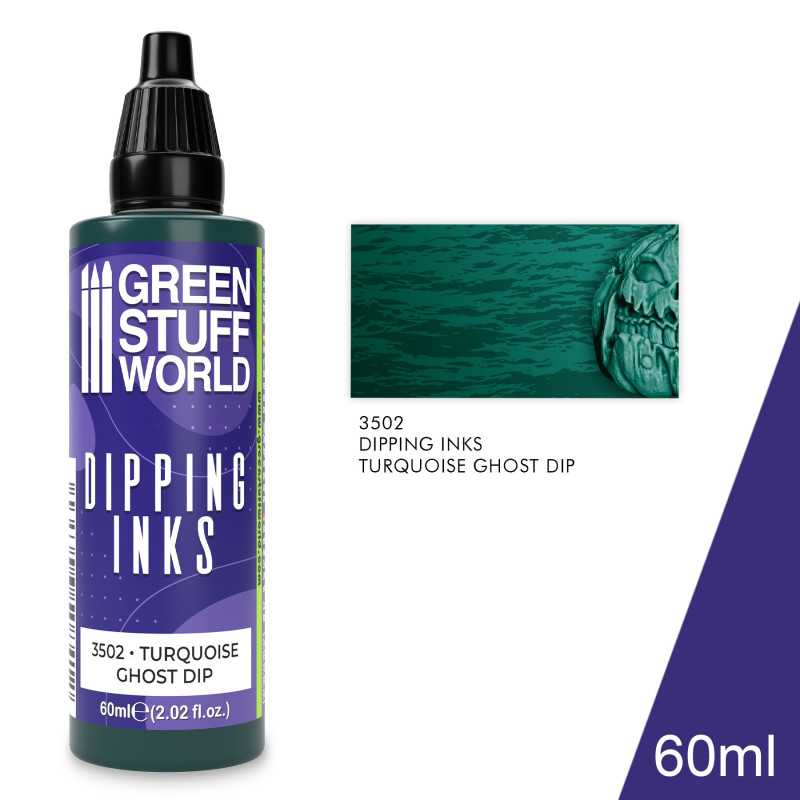 Green Stuff World: Dipping Inks - Turquoise Ghost Model Tools & Glue Green Stuff World