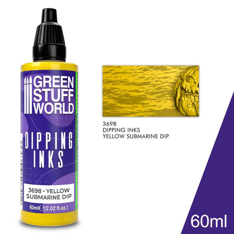 Green Stuff World: Dipping Inks - Submarine Yellow Model Tools & Glue Green Stuff World