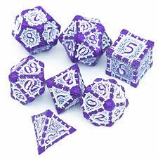 Foam Brain Games: Purple Dagger of Venom: 7-Die Set (Metal) Dice & Gaming Accessories Foam Brain Games