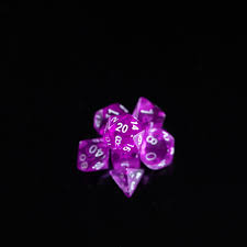 Little Dragon Corp: Purple Transparent Mini 7 -Die Set Dice & Gaming Accessories Little Dragon corp
