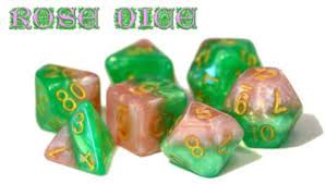 Gate Keeper Games: Rose Dice Halfsies: 7-Die set Dice & Gaming Accessories Gate Keeper Games