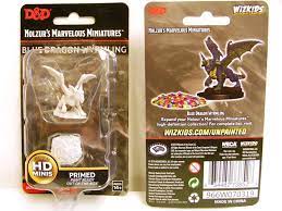 D&D Nolzur's Marvelous Miniatures: W10 Blue Dragon Wyrmling Unpainted Miniatures WizKids