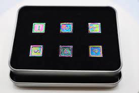 Foam Brain Games Burnt Opal D6 Set (Metal) Dice & Gaming Accessories Foam Brain Games