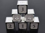 Foam Brain Games: White/Silver 6Ct D6 (Metal) Dice & Gaming Accessories Foam Brain Games