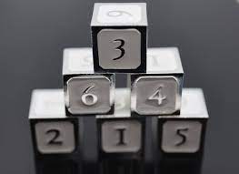 Foam Brain Games: White/Silver 6Ct D6 (Metal) Dice & Gaming Accessories Foam Brain Games