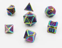 Foam Brain Games Burnt Opal 7-Die Set (Metal) Dice & Gaming Accessories Foam Brain Games