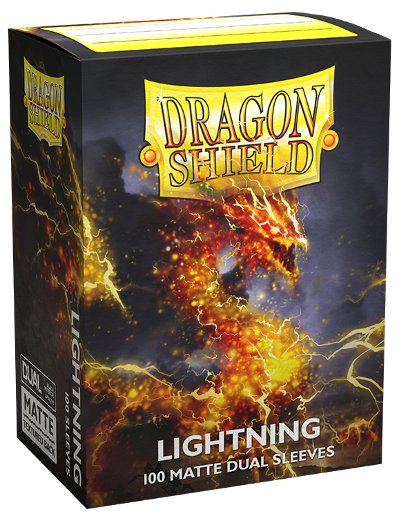 Dragon Shield: Dual Matte Sleeves - Lightning 100Ct Card Sleeves Dragon Shield