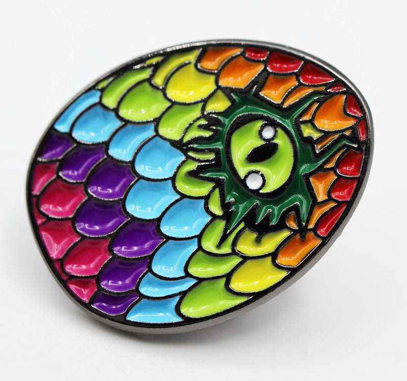 Pride Rainbow Dragon Egg Enamel Pin Stickers, Pins & Patches Foam Brain Games