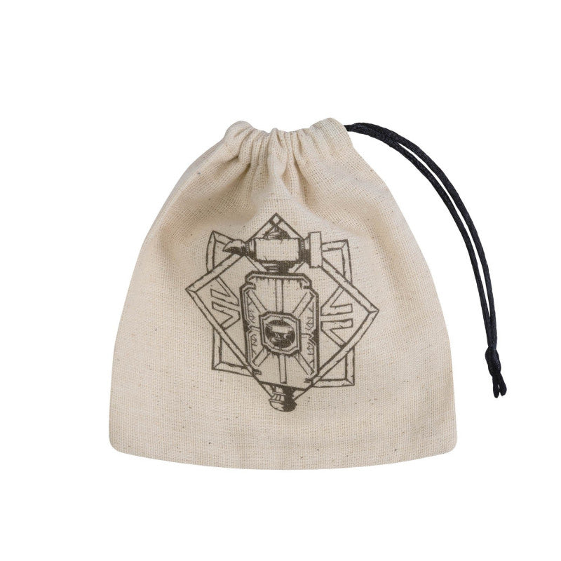 Dwarven Beige & black Basic Dice Bag Dice & Gaming Accessories Q Workshop