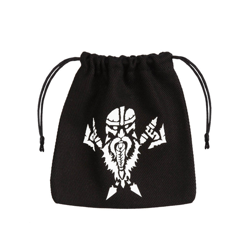 Dwarven Black & white Dice Bag Dice & Gaming Accessories Q Workshop
