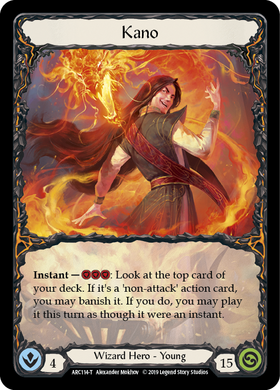 Kano // Kano, Dracai of Aether [ARC114-T // ARC113-T] 1st Edition Normal Flesh And Blood Single Flesh And Blood   