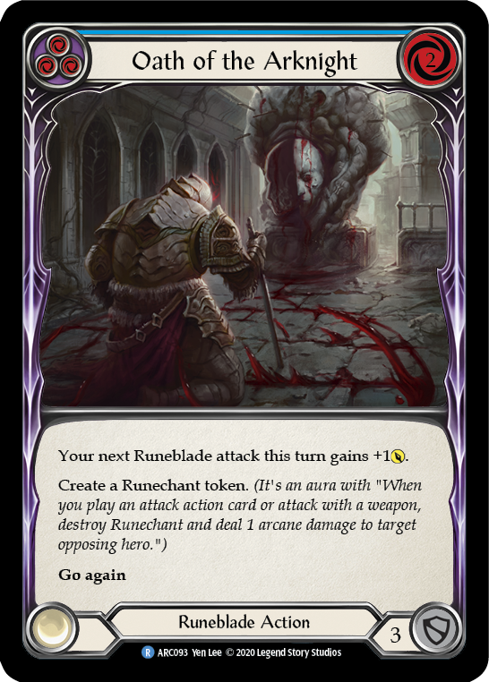 Oath of the Arknight (Blue) [ARC093] Unlimited Edition Normal Flesh And Blood Single Flesh And Blood   