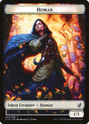 Pegasus // Human Double-Sided Token [Tokens] Commander 2019 Tokens MTG Single Magic: The Gathering